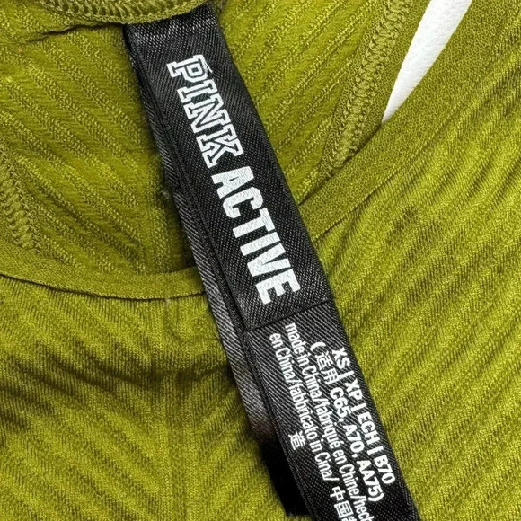 {PINK} "Seamless Lightly Lined" Active Ribbed Light Support Sports Bra - Picture 4 of 5